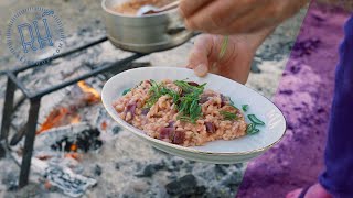 Rote Bete Risotto am offenen Feuer gekocht 🔥 [upl. by Noreik]