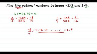 Find five rational numbers between 23 and 14  how to find rational numbers  class 7 maths [upl. by Edlihtam331]