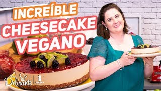 🍰CHEESECAKE VEGANO 🍋 SIN gluten SÚPER cremoso y ¡SALUDABLE ▸【Te enseño TODOS los pasos】 [upl. by Held666]