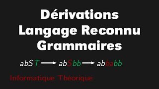 Grammaires algébriques  dérivations gauches droites langage reconnu [upl. by Navetse]