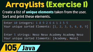 ArrayLists Exercise 1 [upl. by Vinaya]