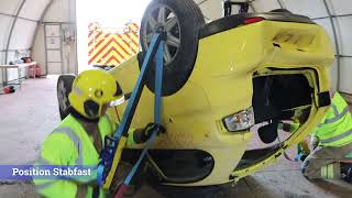 Extrication RTC training inverted car stability StaBfast [upl. by Lashonde]