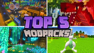 TOP 5 MOST POPULAR MINECRAFT MODPACKS [upl. by Timothy]