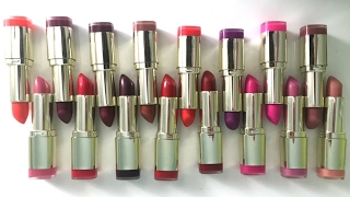 Milani Matte Lipsticks  ALL 16 Shades  Lip Swatches  Review [upl. by Siuqram299]