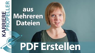 Digitale Bewerbung PDF Erstellen aus mehreren Dokumenten und Bildern [upl. by Auhel]