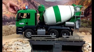 Construction Trucks for children  Bruder Toys  Truck for Children  Bruder Mixer Colors 24 [upl. by Aieki767]