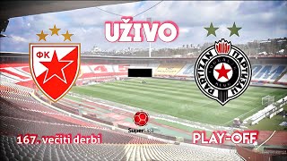 Uživo  FK Crvena zvezda  FK Partizan  PlayOff LingLong Super Liga Srbije  167 večiti derbi [upl. by Burke]