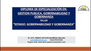 ESTADO GOBERNABILIDAD Y GOBERNANZA [upl. by Issiah]