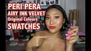 PERIPERA AIRY INK VELVET  Swatches on Medium Dark Skin [upl. by Krueger]