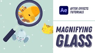 Magnifying Glass Animation  After Effects Tutorial 16 [upl. by Ebbarta]