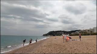 Calella beach Spain 🇪🇸 [upl. by Sairahcaz]