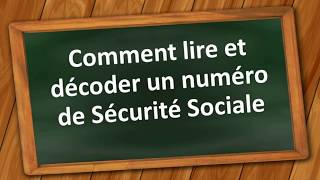 Comment lire et comprendre un numéro de sécurité sociale [upl. by Einehpets]