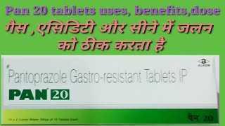 pan 20 tablet uses in hindi  pantoprazole sodium tablets [upl. by Nueormahc]