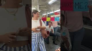 Soldier comes home to surprise propose to nurse girlfriend on the train they met on 🥹 [upl. by Rayle171]