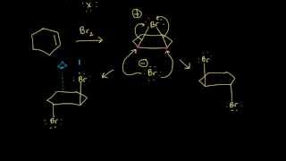 Halogenation  Alkenes and Alkynes  Organic chemistry  Khan Academy [upl. by Eeimaj]