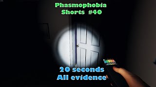 Phasmophobia  3 evidence in 20 seconds  Speedrun Shorts [upl. by Mientao]