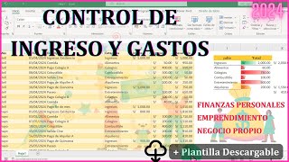 🎈🎈Como hacer un control de Ingresos y Gastos en Excel🎈🎈 [upl. by Ardnalahs]