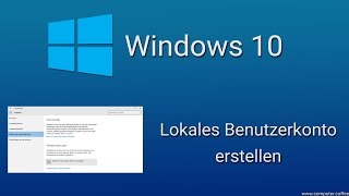 Windows 10 Lokales Benutzerkonto erstellen [upl. by Sinnard756]