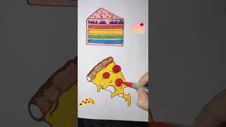 Food Painting  Satisfying Art Emoji shorts art trending [upl. by Karry]