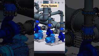 Piping Layout Design In Solidworks solidworks  pipeline  piping  caddrawing  shorts [upl. by Acinorrev]