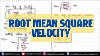 Root Mean Square Velocity Derivation and Formulae [upl. by Ponzo]