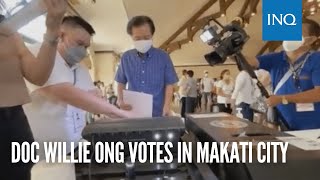 Doc Willie Ong votes in Makati City [upl. by Eneleuqcaj]