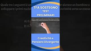 TFA Sostegno Creatività e Pensiero Divergente video 04 shorts [upl. by Howarth]