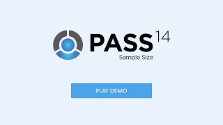 PASS Power Analysis and Sample Size Software Product Demo [upl. by Opiak]