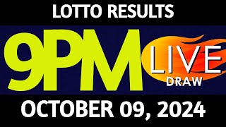 Lotto Result Today 900 pm draw October 09 2024 Wednesday PCSO LIVE [upl. by Piefer]