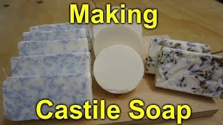 Making Castile Soap plain lavender irish spring [upl. by Rosenstein]