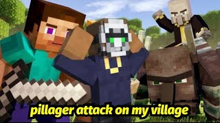 I Saved MY Minecraft VILLAGE from Pillager Raids [upl. by Aitnas]