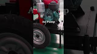 Single cylinder diesel engine driven pump with trailer [upl. by Tremayne]