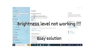 Brightness not working in window 10 [upl. by Yrojram77]