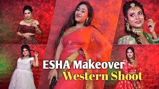 Western Photoshoot Esha Makeover photoshoot makeuptutorial makeupartist photoshoot [upl. by Clothilde]