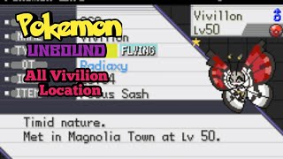 All Vivilion Location In Pokemon Unbound [upl. by Velda]