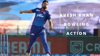 Avesh Khan Bowling Action in slow motion [upl. by Dranek]