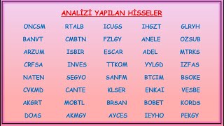 BİST100 ENDEKSİ VE 40 TANE HİSSENİN ANALİZİ [upl. by Kessler]