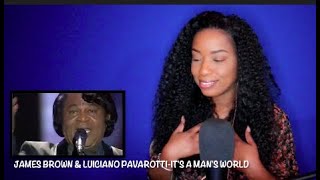 James Brown amp Luciano Pavarotti  Its A Mans World DayOne Reacts [upl. by Maurey479]