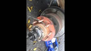 2001 dodge 3500 ram rear rotor removal [upl. by Llekim]