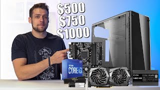 How to Build a Gaming PC for 500  750  1000 [upl. by Aikkin94]