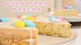 O MELHOR BOLO PARA A PÁSCOA  Pão de ló Chocolate Branco e Amêndoas🐇 [upl. by Zaremski803]