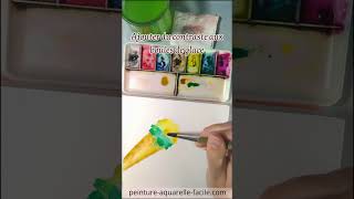 TUTO AQUARELLE FACILE  Une glace à laquarelle carte danniversaire [upl. by Rozele]