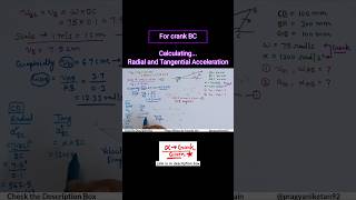 Radial and Tangential Acceleration mechanical theoryofmachines shorts [upl. by Narag]