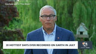 Washington Governor Jay Inslee speaks on climate change as 20 hottest days ever recorded on Earth [upl. by Kcirred]