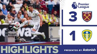 HIGHLIGHTS WEST HAM UNITED 31 LEEDS UNITED  PREMIER LEAGUE [upl. by Nostaw]