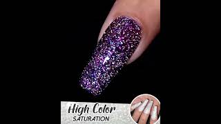 Reflective glitter gel Nail polish nailart nails shorts [upl. by Averir]