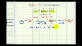 Ex 4 Solving Rational Equations [upl. by Pesvoh]