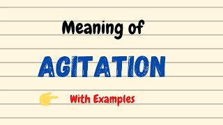 Agitation Meaning  Daily vocabulary  Vocabgram [upl. by Osmond]