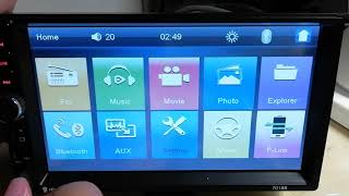 Autoradio  7018B 7 HD 2 DIN Bluetooth USBFMMP5MP4MP3 Player  Mirror Link  unboxing [upl. by Kain]