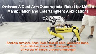 2023 Weekly KIMLAB Orthrus A Dualarm Quadrupedal Robot [upl. by Ainigriv]